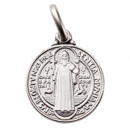 Benediktus-Medaille - Echt Silber 925, Größe 16 mm