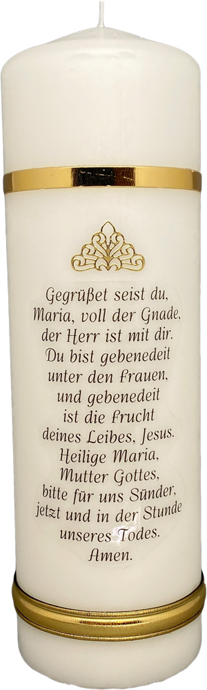 Gebetskerze Gegrüßet seist du Maria