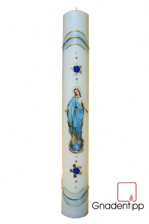 Votivkerze 9x70 cm - Mutter Gottes Darstellung "Immaculata"