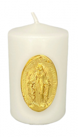 Kerze "Wundertätige Medaille" Kerzengröße 5 x 8 cm